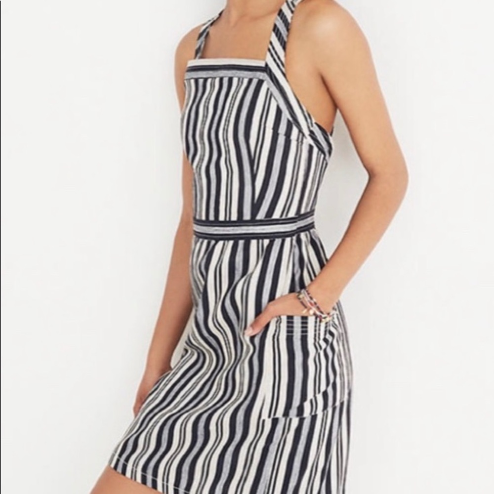 Madewell Size 2 Apron Style Striped Dress